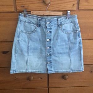 American Eagle Button Down Denim Skirt Size 6